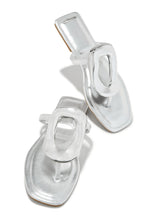 Load image into Gallery viewer, Adonna Slip On Thong Strap Sandals - Silver