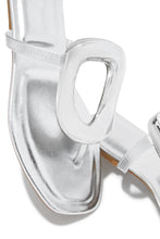 Load image into Gallery viewer, Adonna Slip On Thong Strap Sandals - Silver