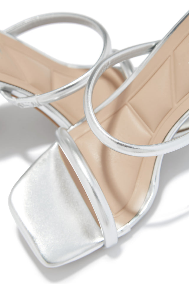 Load image into Gallery viewer, Jenna Block Heel Mules - Silver