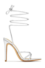 Load image into Gallery viewer, Holly Lace Up Strappy Heels - Nude