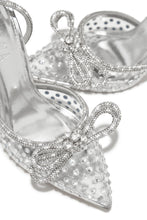 Load image into Gallery viewer, Elina Embellished Ankle Strap Pumps - Silver