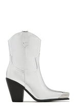Load image into Gallery viewer, Reba Western Cowgirl Ankle Boots - Silver