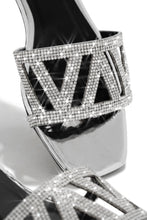 Load image into Gallery viewer, Silver-Tone Slip On Sandals