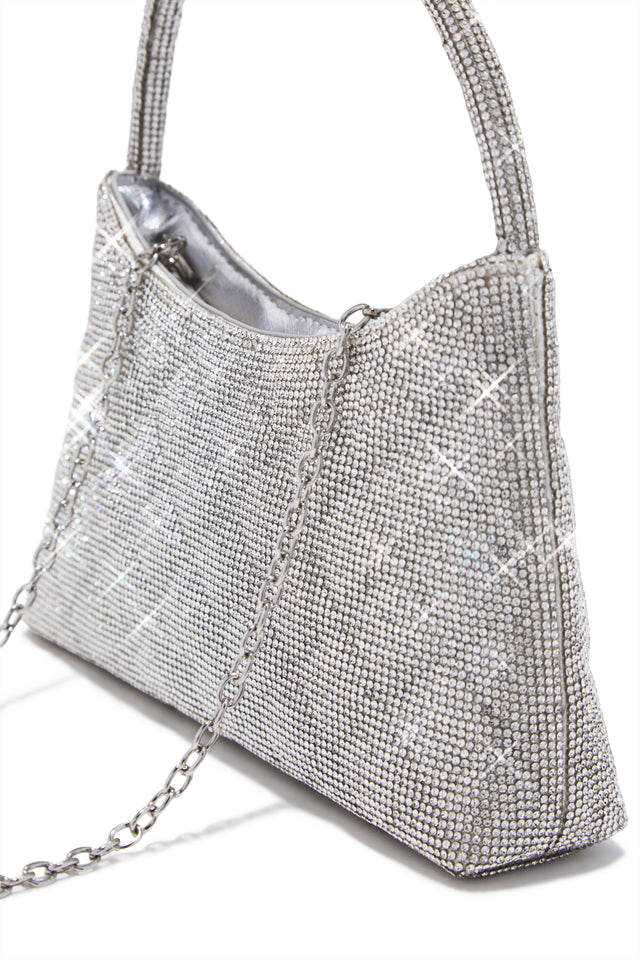 Load image into Gallery viewer, Bella Embellished Handbag - Silver