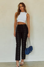 Load image into Gallery viewer, Black Denim High Waist Pant