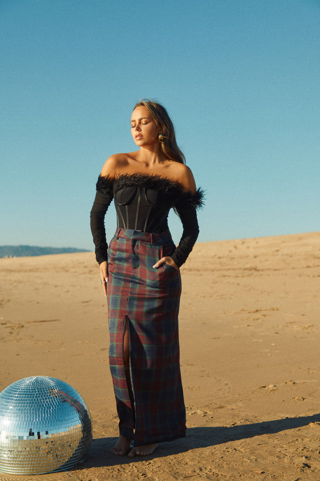 Load image into Gallery viewer, High Waist Plaid Skirt