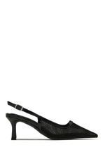 Load image into Gallery viewer, Chloey Slingback Mid Heel Pumps - Black