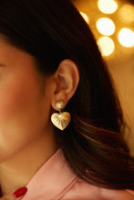 Load image into Gallery viewer, Adoria Heart Embellished Earring - Gold