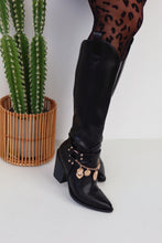 Load image into Gallery viewer, Sunsets & Festivals Cowgirl Boots - Black