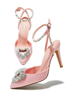 Load image into Gallery viewer, Sweet Love Embellished Pump Heels - Pink