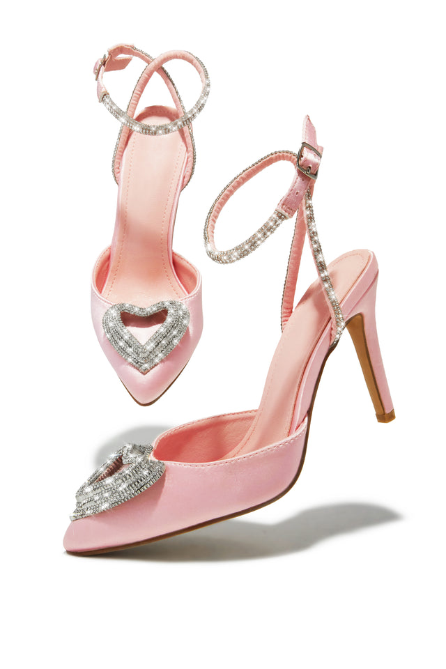 Load image into Gallery viewer, Sweet Love Embellished Pump Heels - Pink