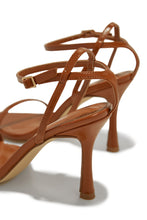 Load image into Gallery viewer, Tan Open Pointed Toe Heels