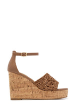 Load image into Gallery viewer, Paradise Nights Platform Wedges - Tan