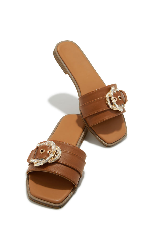 Load image into Gallery viewer, Tan Slip On Sandals