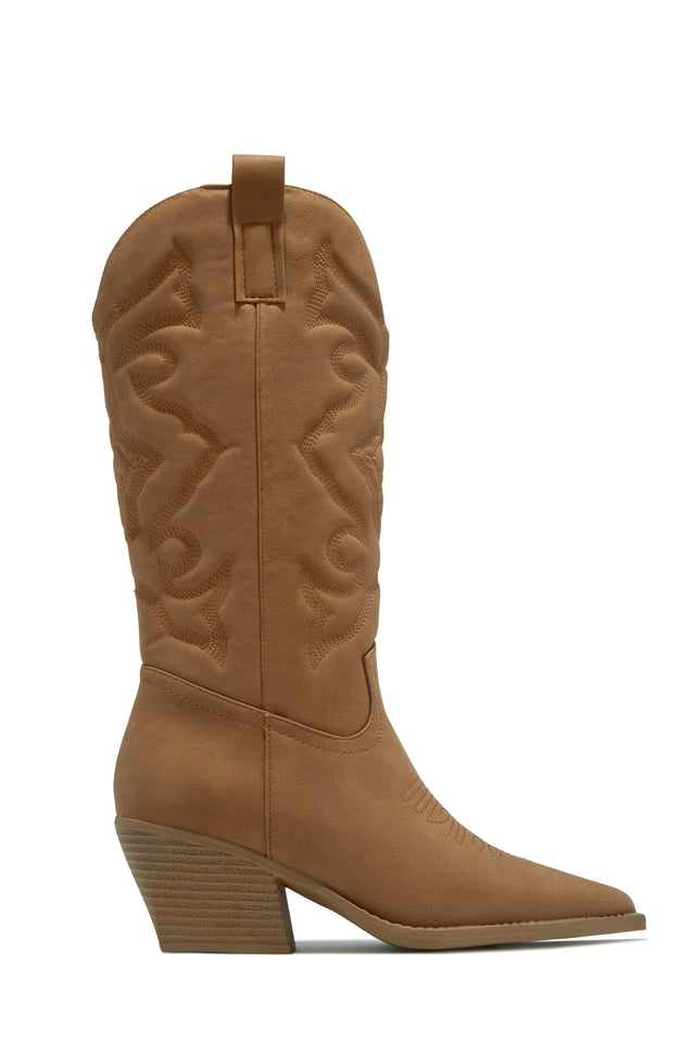 Load image into Gallery viewer, Festival Girl Cowgirl Boots - Nude Nubuck