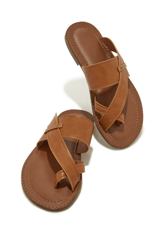 Load image into Gallery viewer, Endless Summer Flat Slip On Sandals - Tan