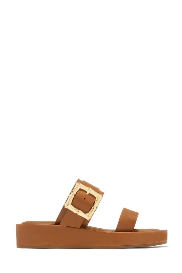 Load image into Gallery viewer, Vacay Calling Slip On Platform Sandals - Tan