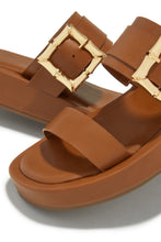 Load image into Gallery viewer, Vacay Calling Slip On Platform Sandals - Tan