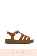 Load image into Gallery viewer, Summer Vacation Kids Flat Sandals - Tan