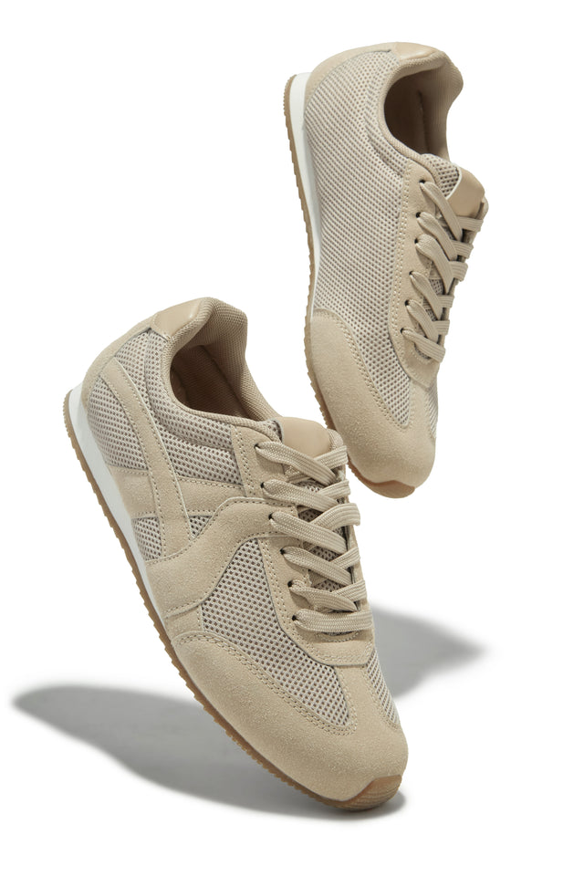 Load image into Gallery viewer, Downtown Stroll Lace Up Sneakers - Taupe
