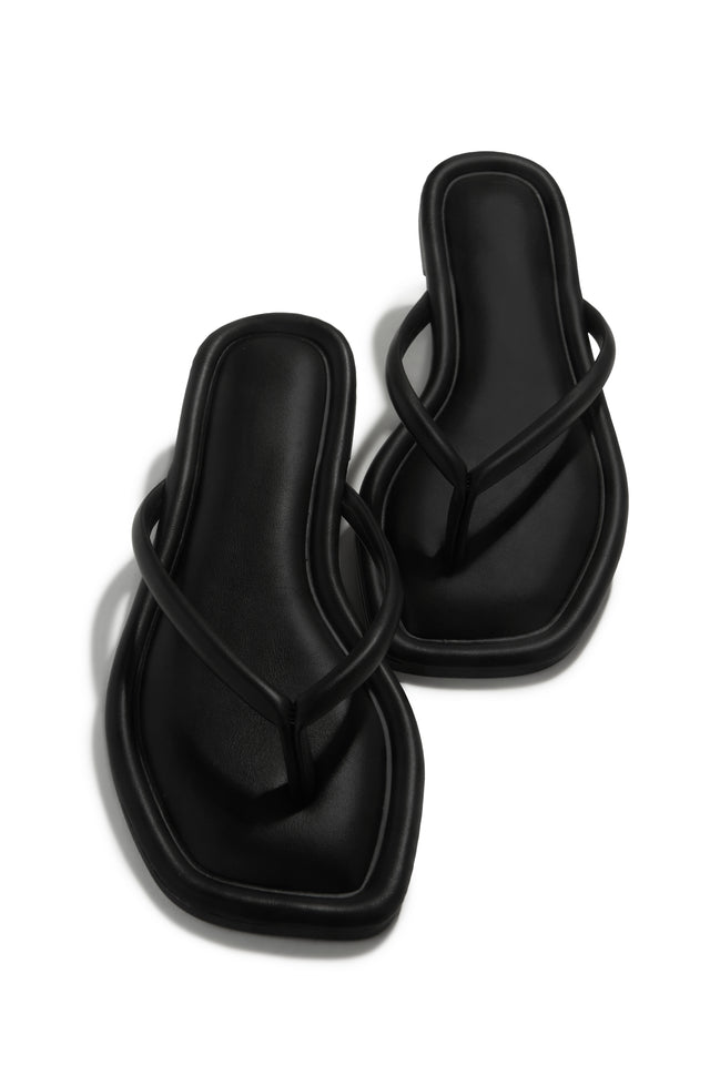 Load image into Gallery viewer, Slip Into Summer Thong Sandals - Black