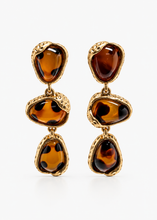 Load image into Gallery viewer, Evelyn Tortoise Statement Drop Earrings – Gold