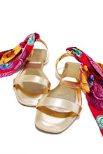 Load image into Gallery viewer, Tropicana Lace Up Sandals - Gold