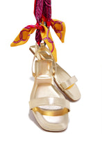 Load image into Gallery viewer, Tropicana Lace Up Sandals - Gold