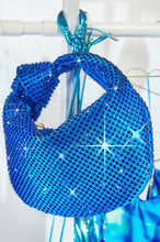 Load image into Gallery viewer, Vacay Nights Embellished Knot Detail Bag - Blue