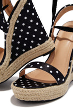 Load image into Gallery viewer, Lucy Platform Lace Up Wedges - Polka Dot