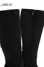 Load image into Gallery viewer, Hudson Wide Fit Platform Block Heel Boots - Black Suede