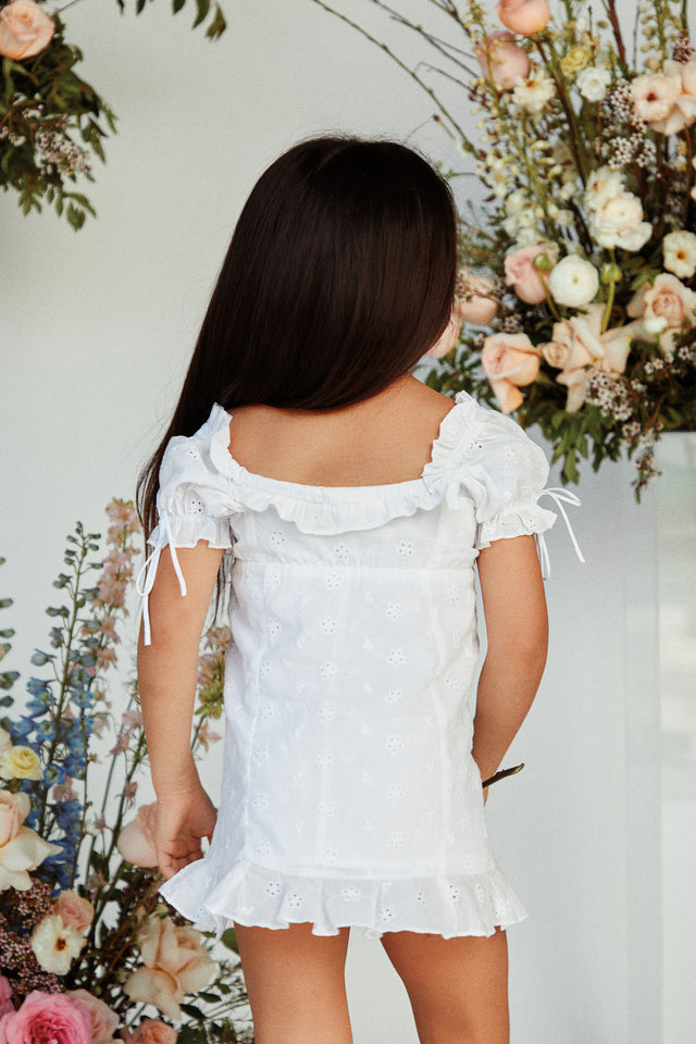Load image into Gallery viewer, Short Sleeve White Dress