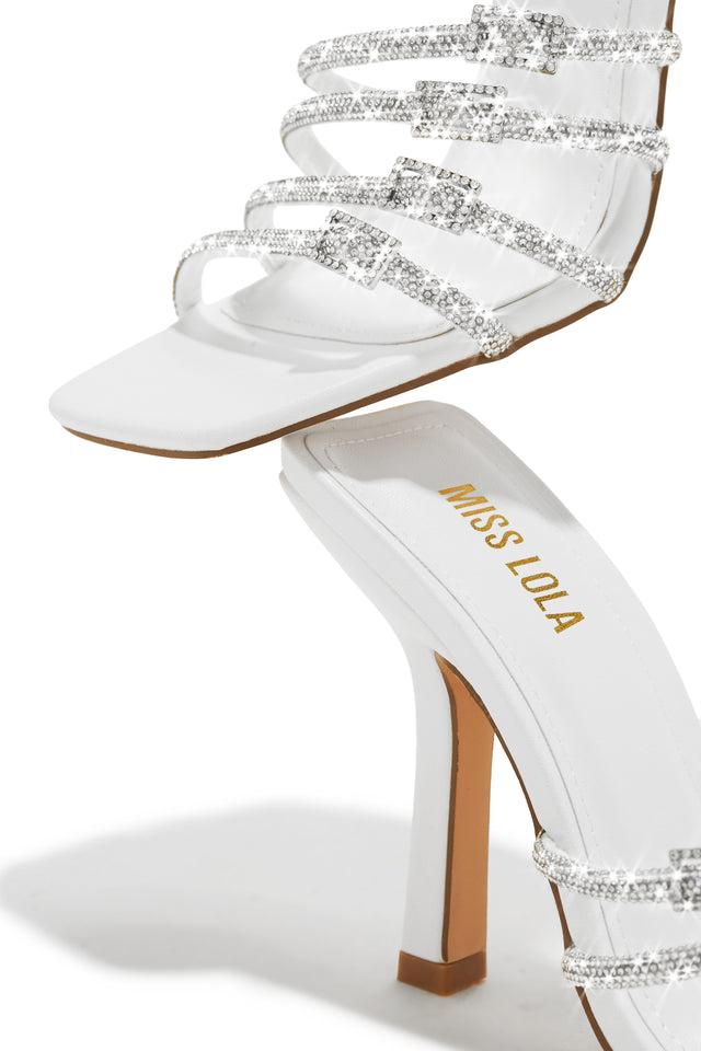 Load image into Gallery viewer, White Sparkle Mules