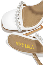 Load image into Gallery viewer, Love Addiction Embellished High Heel Mules - White