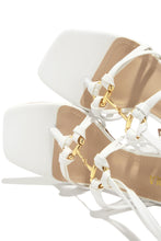 Load image into Gallery viewer, Stepping Out Lace Up Block Heels - White