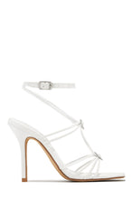 Load image into Gallery viewer, Lovestruck Embellished Strappy High Heels - White