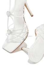 Load image into Gallery viewer, Lovestruck Embellished Strappy High Heels - White