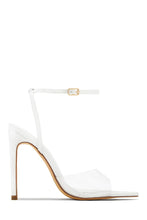 Load image into Gallery viewer, Dinner Date Clear Strap High Heels - White