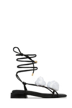 Load image into Gallery viewer, Forever Rose Floral Sandals - Black White