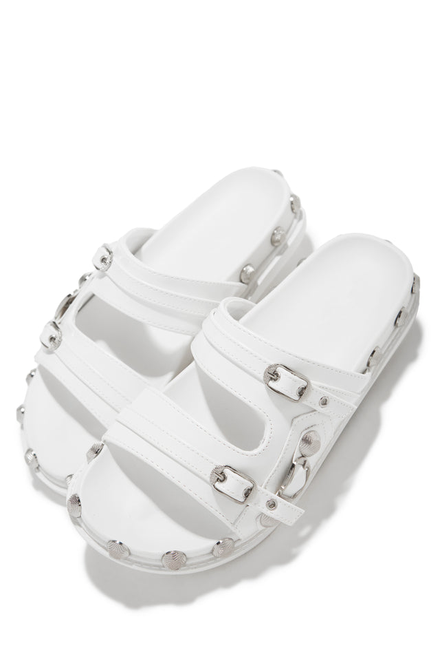 Load image into Gallery viewer, White Slip On Sandals