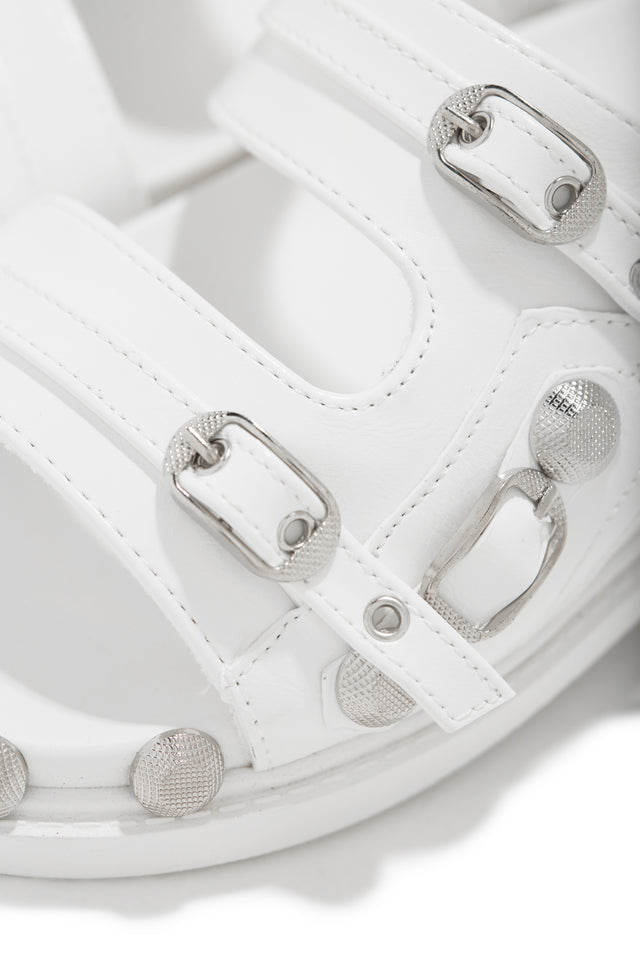 Load image into Gallery viewer, White Slide On Sandals