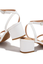 Load image into Gallery viewer, Letty Chunky Mid Heels - White