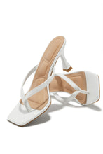 Load image into Gallery viewer, Angelie Mid Heel Mules - White