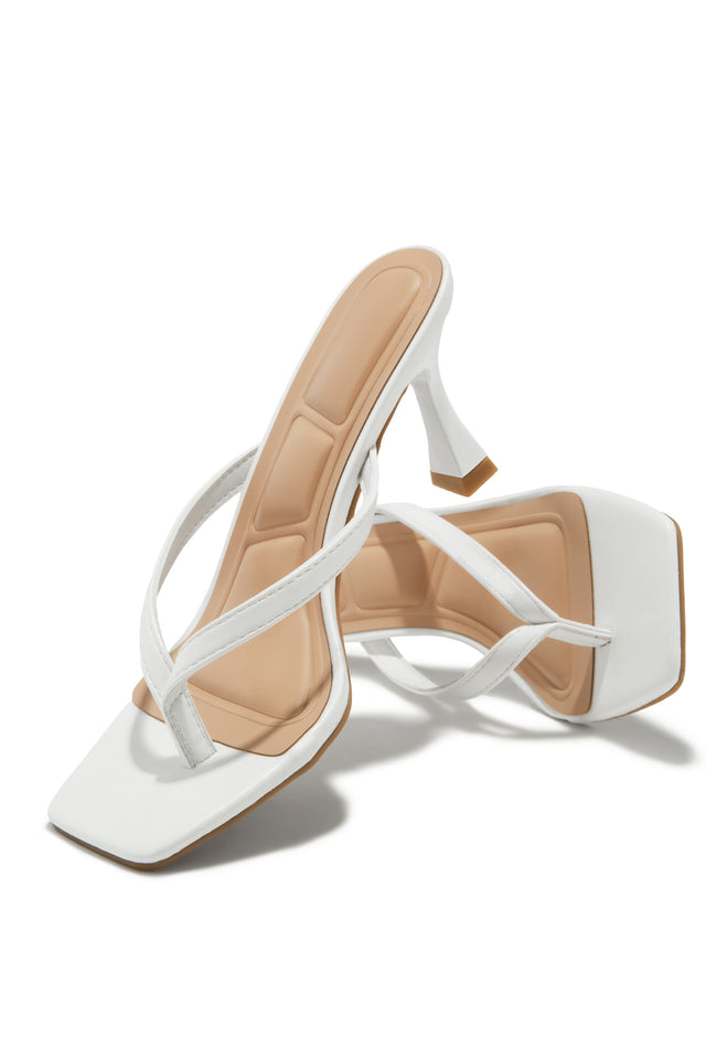 Load image into Gallery viewer, Angelie Mid Heel Mules - White