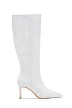 Load image into Gallery viewer, Chrissy Mid Heel Boots - White
