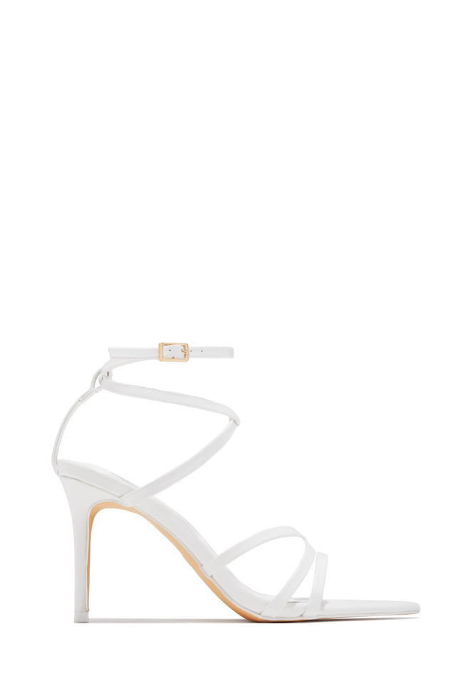 Load image into Gallery viewer, Polished Nights Strappy Mid Heels - White