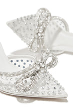 Load image into Gallery viewer, Elina Embellished Ankle Strap Pumps - White
