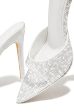 Load image into Gallery viewer, Amiah Embellished High Heel Mules - White