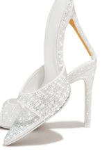 Load image into Gallery viewer, Amiah Embellished High Heel Mules - White