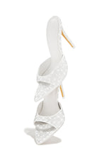 Load image into Gallery viewer, Amiah Embellished High Heel Mules - White